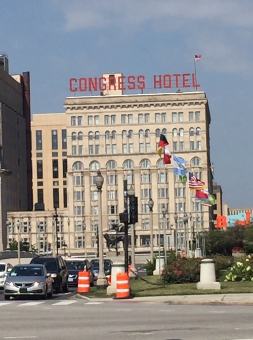 The Congress Hotel, built in 1893, has a great view of the Buckingham Fountain.